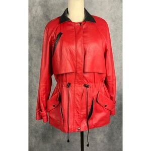 Rare vintage leather jacket  the old mill leather by bainton size small